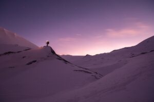 hiking on mountain