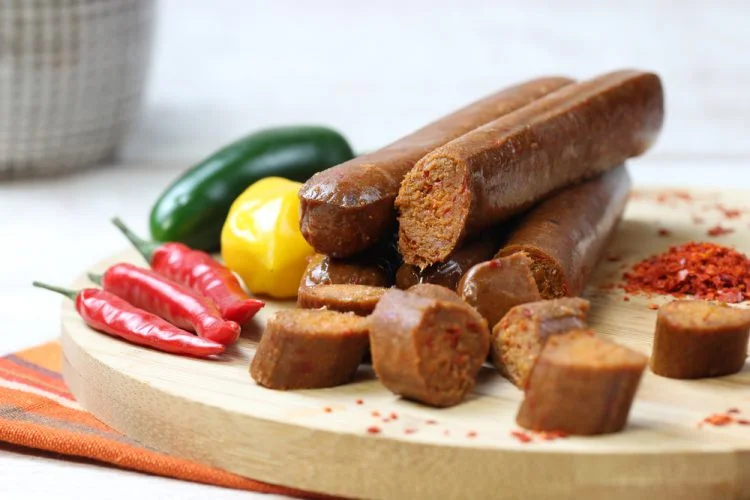 vleesvervanger zonder soja van Wheaty: spacebar chorizo vegan