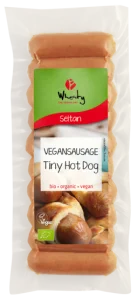 vleesvervanger zonder soja van Wheaty: tiny hot dog