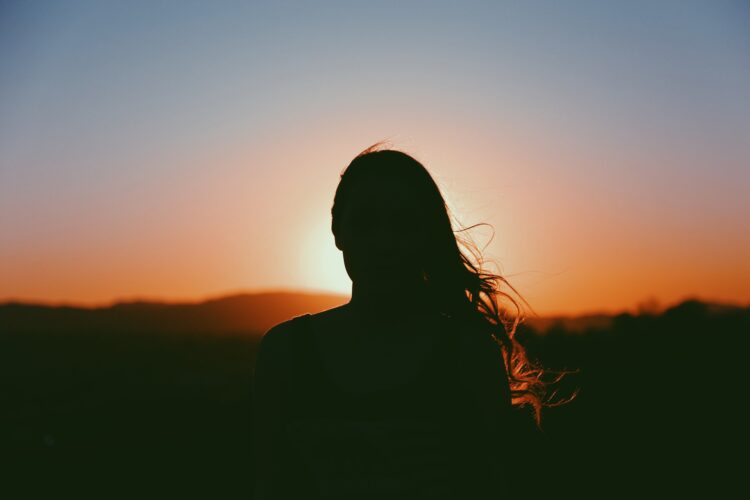 woman during sunset