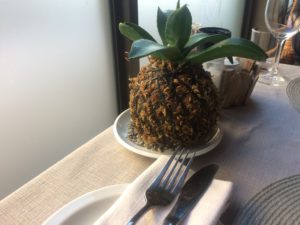 plant in Zuid-Afrikaans restaurant in vorm van ananas