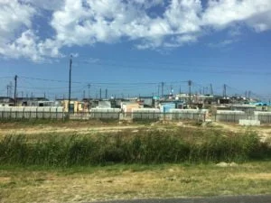 sloppenwijk in Zuid-Afrika