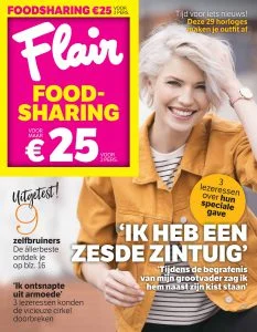 voorkant van het tijdschrift Flair uit België waar Femke de Grijs instaat