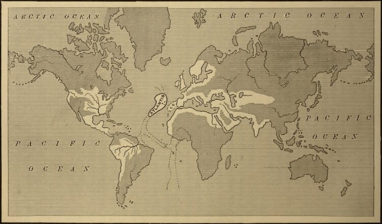 kaart van Atlantis