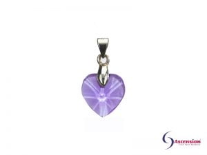 Ascension heart pendant violet