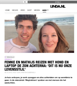 interview op LINDA.NL met Femke de Grijs en Mathijs van der Beek