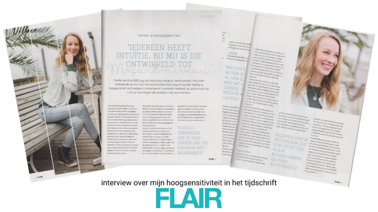 preview: Femke de Grijs wordt door het tijdschrift Flair geïnterviewd over hoogsensitiviteit