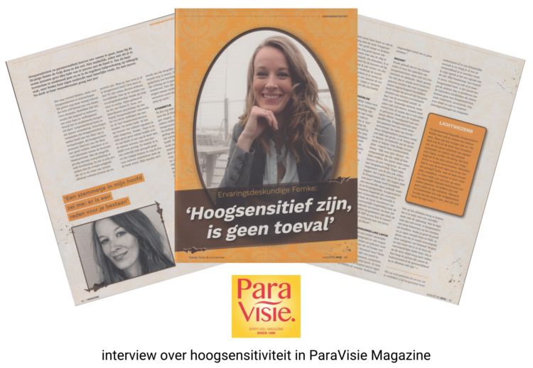 preview: Femke de Grijs wordt in ParaVisie Magazine geïnterviewd over hoogsensitiviteit
