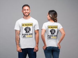 dog in training t-shirt