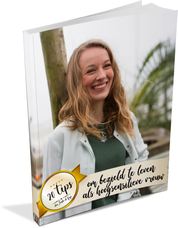E-book cover: 20 tips om bezield te leven als hoogsensitieve vrouw - Femke de Grijs