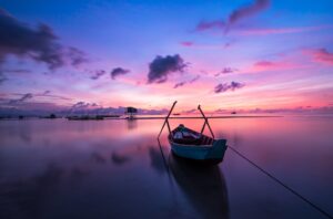 boat is in lake