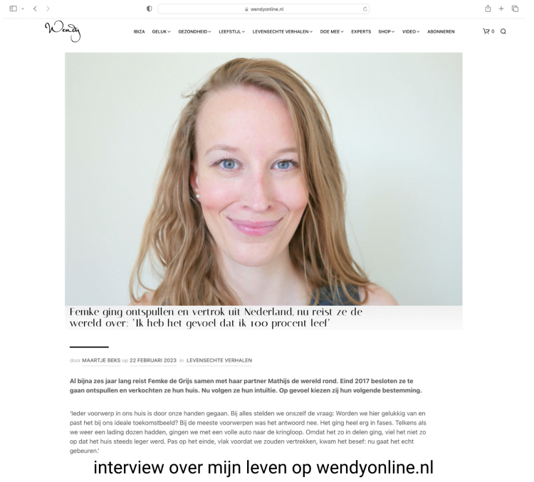 interview met Femke de Grijs op wendyonline.nl