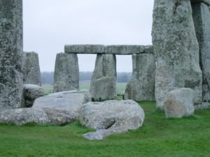 Stonehenge: line of stones related to the winter solstice