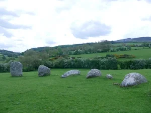 Athgreany stone circle: stuk van de cirkel
