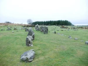 Beaghmore stone circles: rij stenen