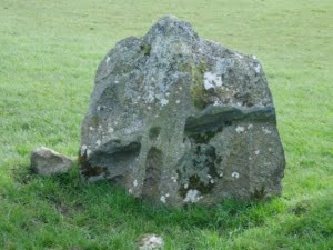 een steen uit de Beltany stone cirkel