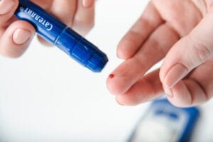 diabetes test; bloeddruppel