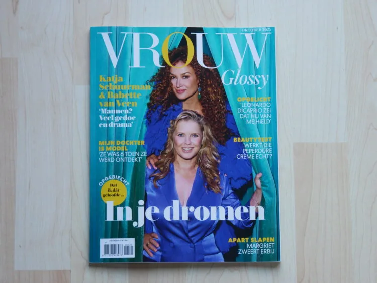 VROUW glossy 5 2025 In je dromen cover met Katja Schuurman en Babette van Veen