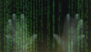 technische code met handen